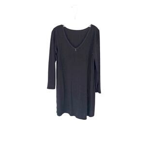 Black V-Neck Basic Casual Lace Trim Elena Gilbert Top Dainty‎ Stretch Everyday
